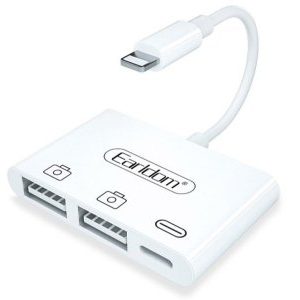 مبدل لایتنینگ به لایتنینگ و دو درگاه OTG ارلدام Earldom OT44 Lightning To Double OTG and Lighting Converter