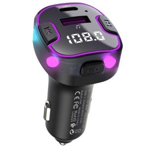 شارژر فندکی فست شارژ ماشین تایپ سی 3.1 آمپر و گیرنده بلوتوثی خودرو ارلدام ET-M99